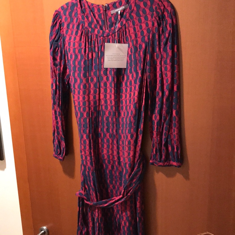 Tegan “Tiddly Winks” Belted Shift Dress, Size 8 (UK) = Size 0 (US)